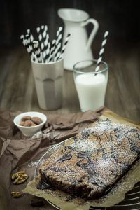 Rezept für Walnuss-Brownies mit rohem Kakao, Vanillemark und Meersalz