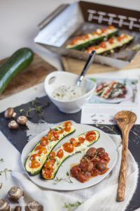 Hello Fresh Rezept für mediterrane Zucchini-Schiffchen im Thermomix